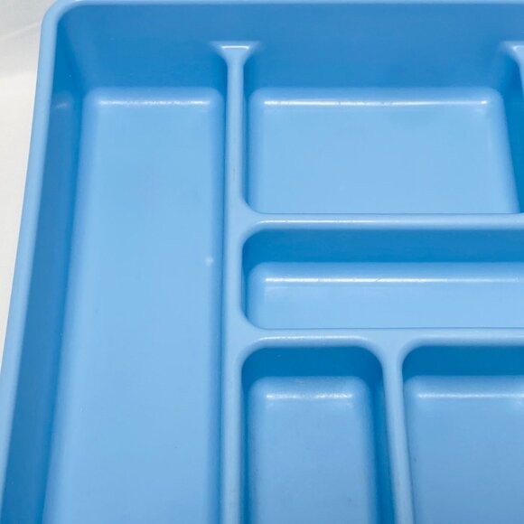 Rubbermaid Blue Plastic Silverware Tray Organizer Kitchen Drawer Storage Utensil - Picture 4 of 14